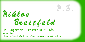 miklos breitfeld business card